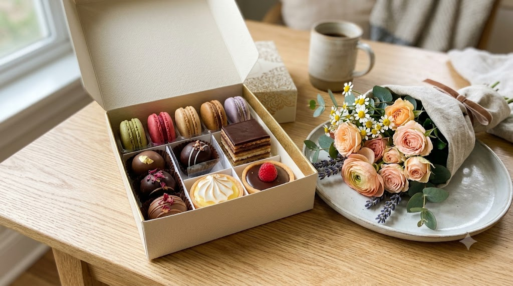Caja de regalos y flores para enviar dentro de la app